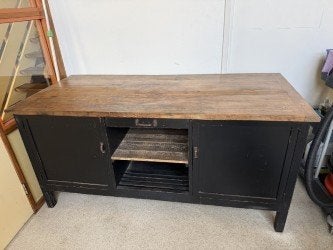 Werktafel / dressoir / keukeneiland Robuust hout, Huis en Inrichting, Barren, Ophalen, Gebruikt