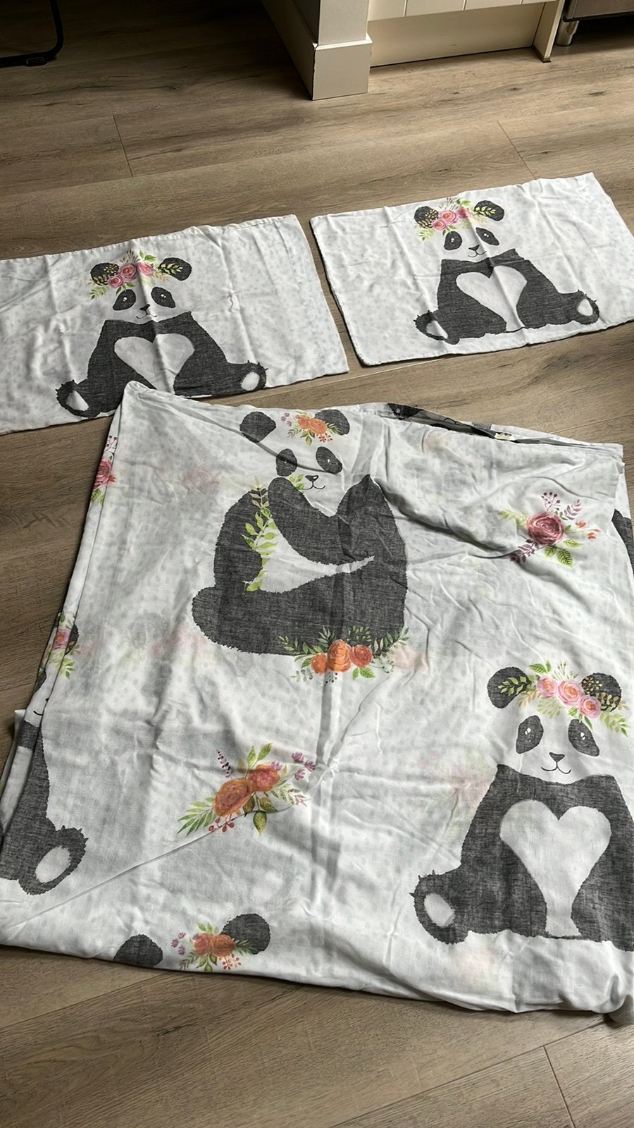 Dekbedovertrek panda, Gebruikt, Wit, Dekbedovertrek, Ophalen of Verzenden