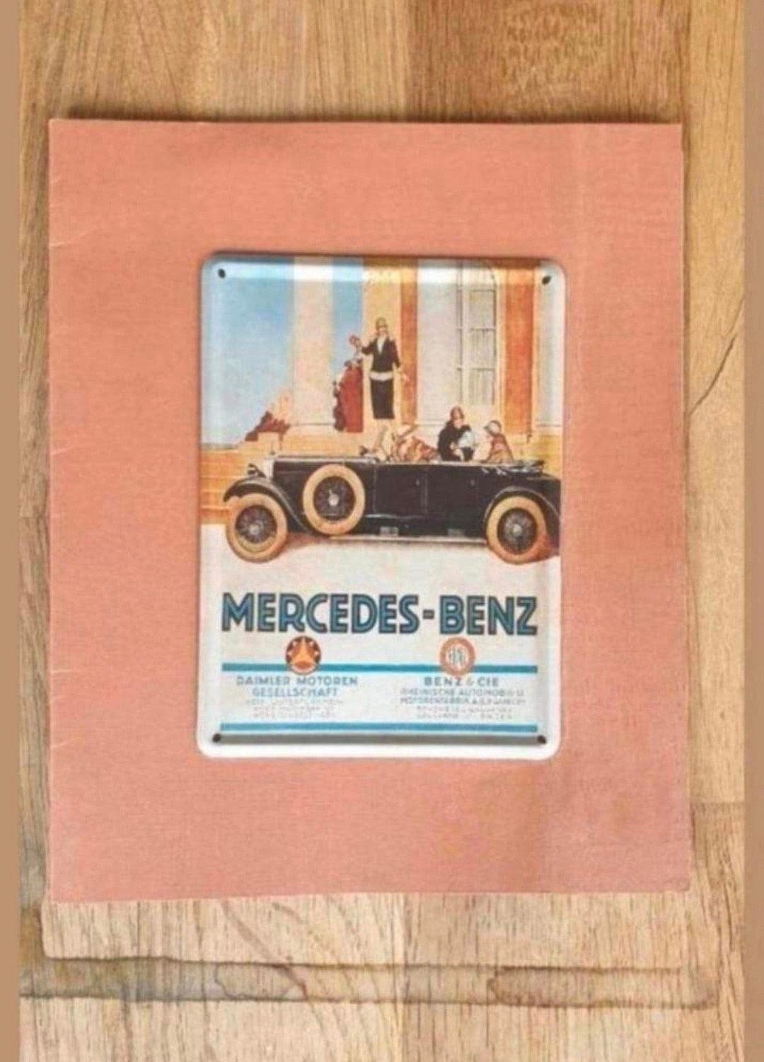 Gesigneerd metalen bordje van Mercedes, Ophalen of Verzenden, Zo goed als nieuw, Auto's