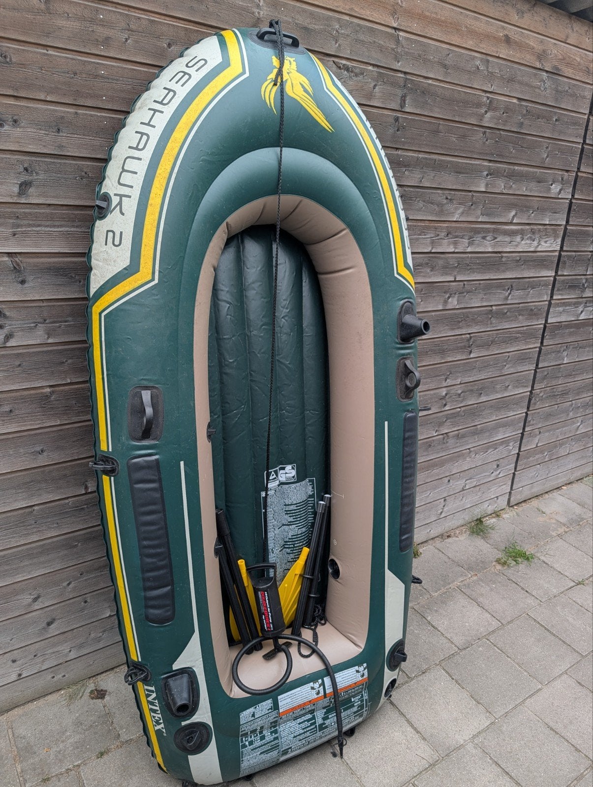 Intex Seahawk 2 opblaasboot compleet met peddels en pomp, Ophalen, Gebruikt