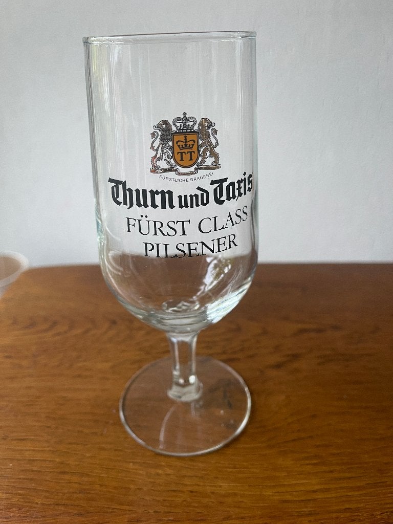 Bierglas op Voet "Thurn und Taxis", Verzamelen, Ophalen of Verzenden, Nieuw, Glas of Glazen, Overige merken