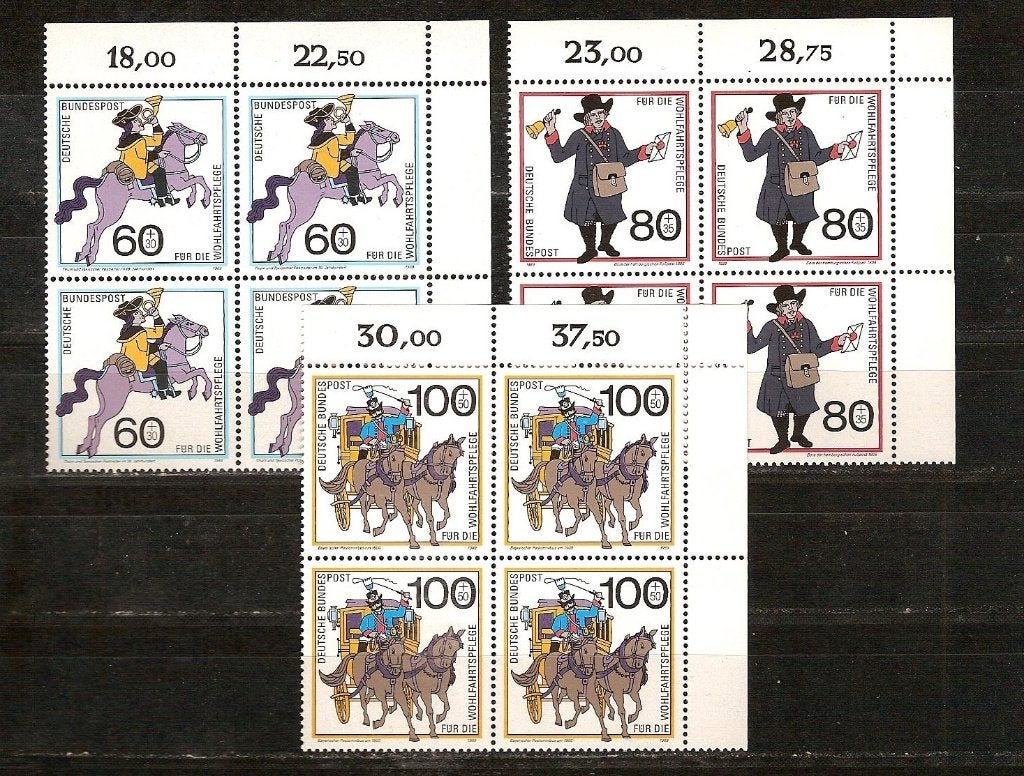 BRD 1437-1439 postfris blok van 4, Ophalen of Verzenden, BRD, Postfris
