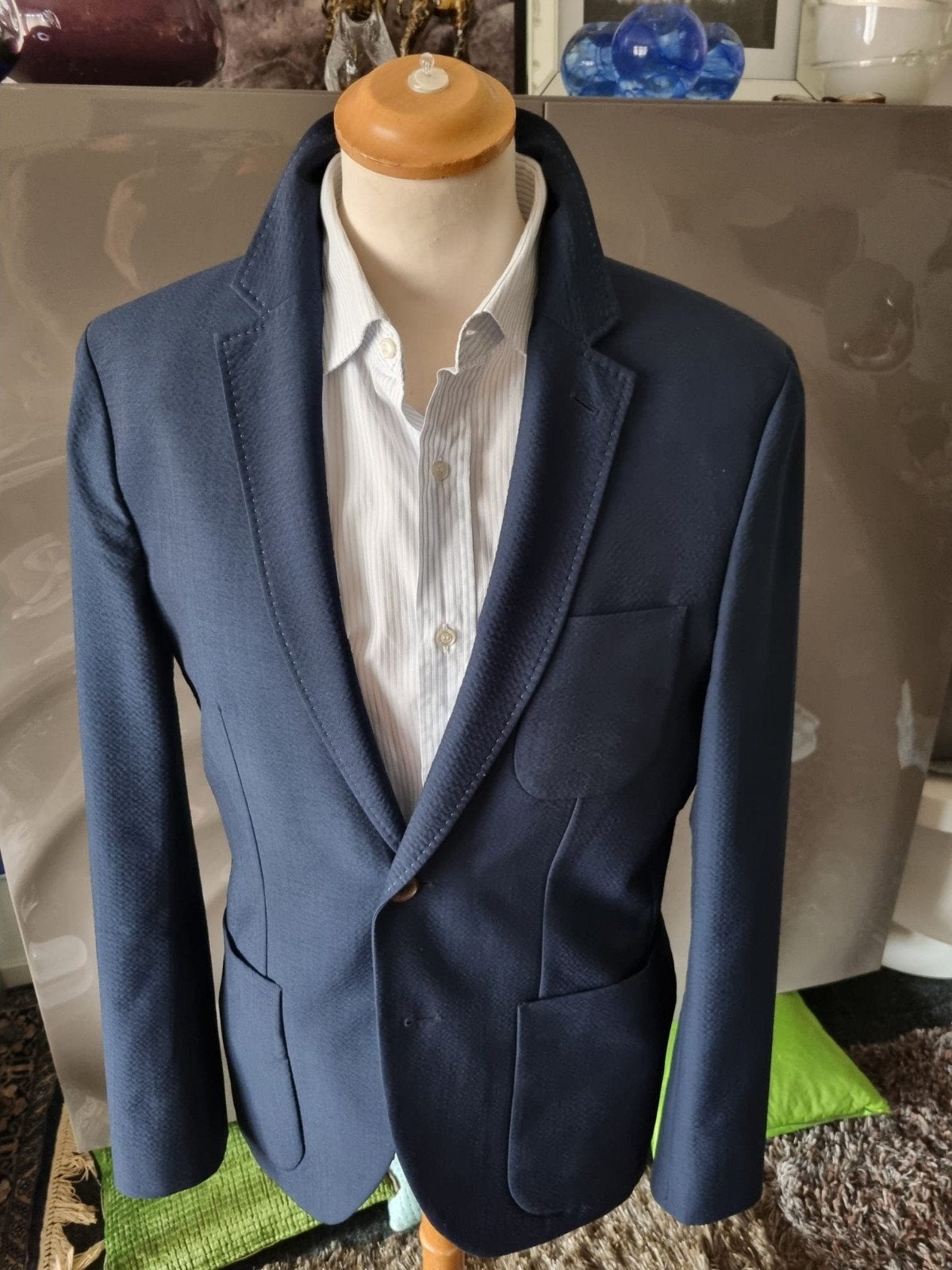 Circle of Gentlemen colbert, maat 46, blauw, nieuwstaat., Kleding | Heren, Kostuums en Colberts, Circle of Gentlemen, Blauw, Ophalen of Verzenden