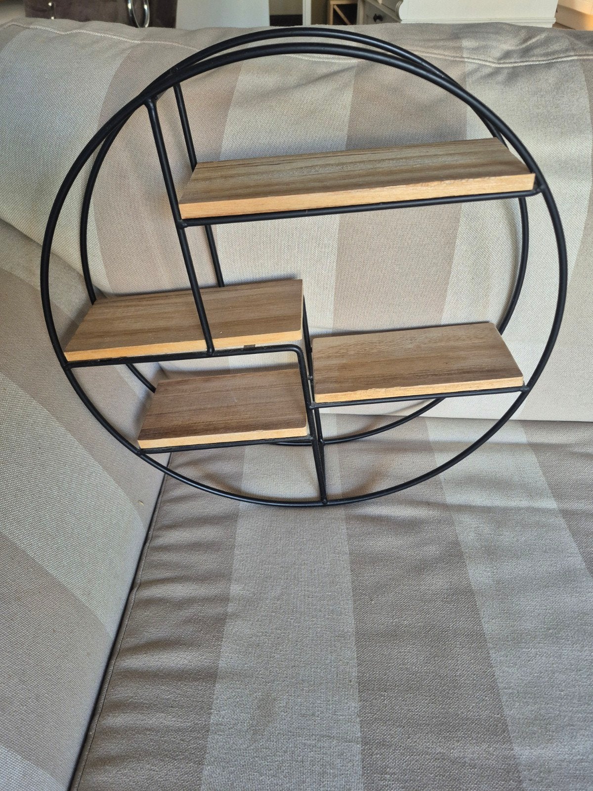 Mangohouten decoratie rekje - diameter 42 cm, Ophalen of Verzenden, Zo goed als nieuw