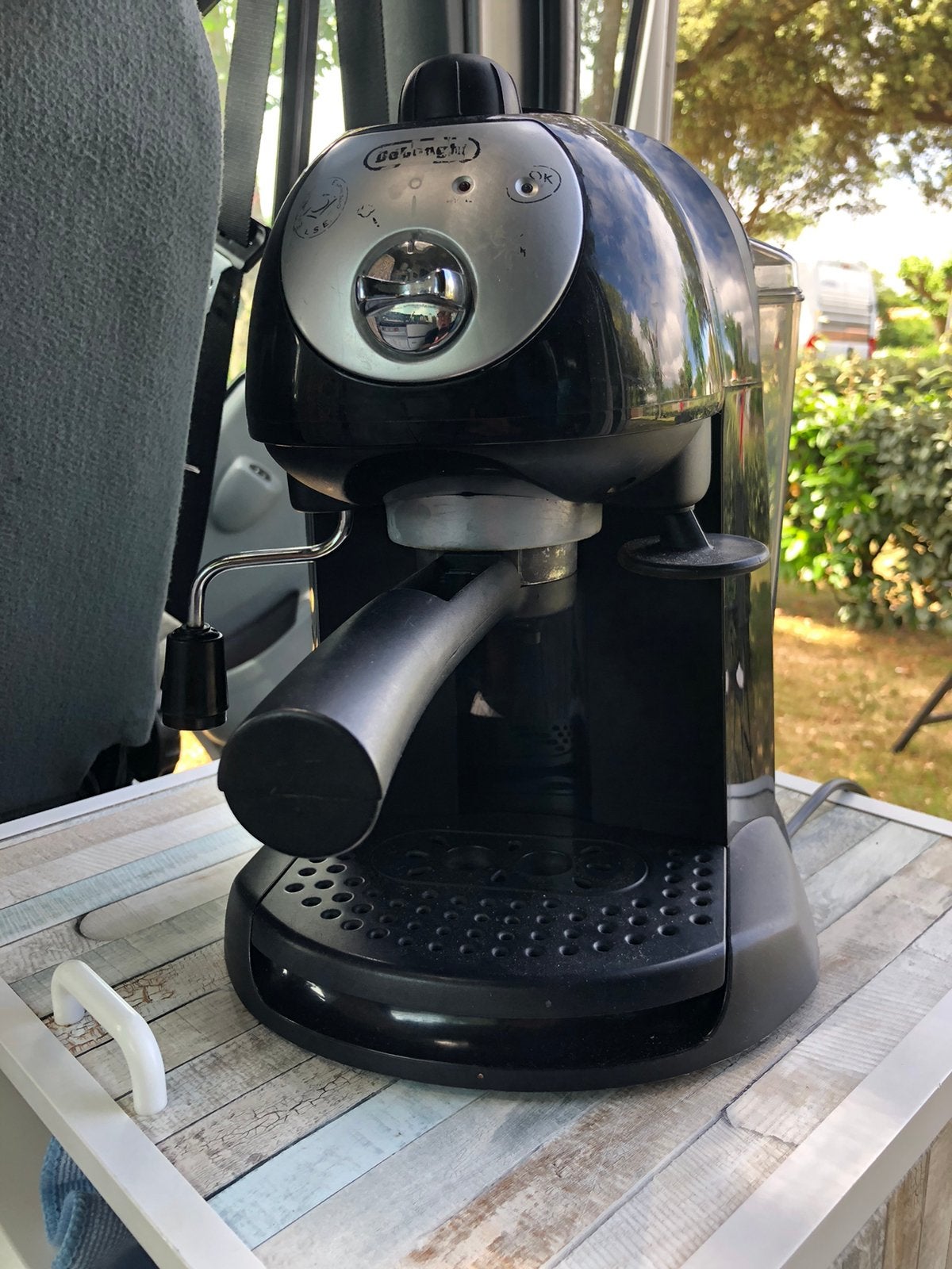 DeLonghi espresso machine, Ophalen of Verzenden, Gebruikt, Espresso apparaat, Gemalen koffie