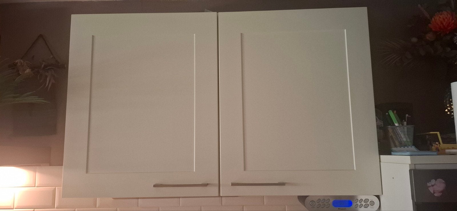 2 hangende keukenkastjes, Huis en Inrichting, Ophalen, Gebruikt, 100 tot 150 cm, Minder dan 100 cm