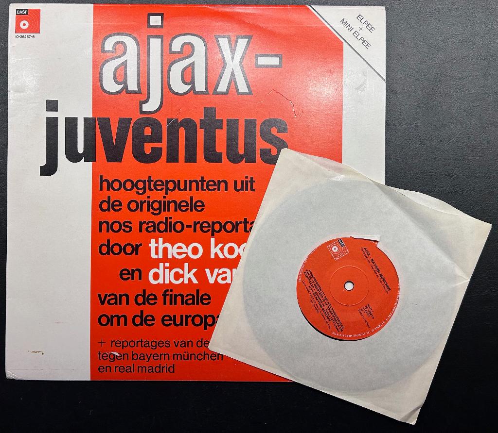AJAX - JUVENTUS (Europacup finale 1973) (LP + 7# single), Ophalen of Verzenden, Zo goed als nieuw, Ajax, Overige typen