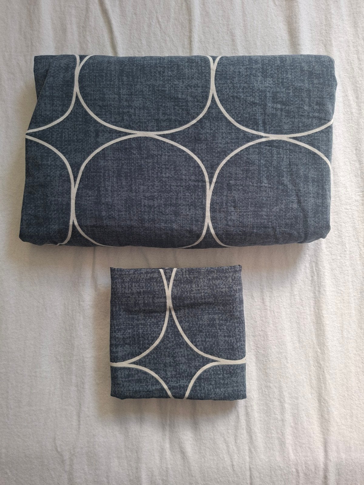 Eenpersoons dekbedovertrek | Romanette | 100% katoen, Gebruikt, Eenpersoons, Blauw, Beddengoedset