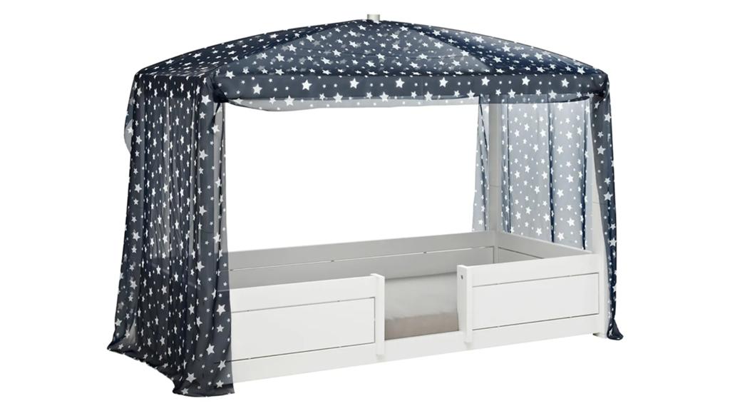 Life Time hemelopbouw kinderbed met blauwe sterrendoek, Ophalen, Gebruikt, 180 cm of meer, 85 tot 100 cm
