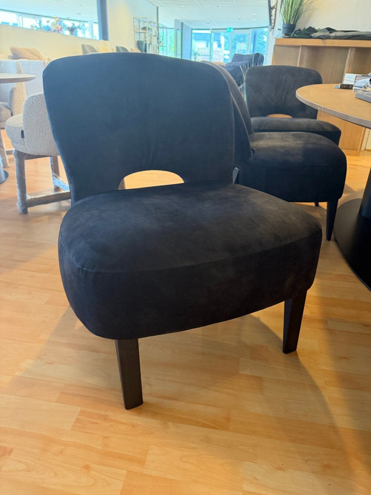 4x Passé Partout Moon Low Dining Stoelen, Zwart, Ophalen of Verzenden, Zo goed als nieuw, Vier