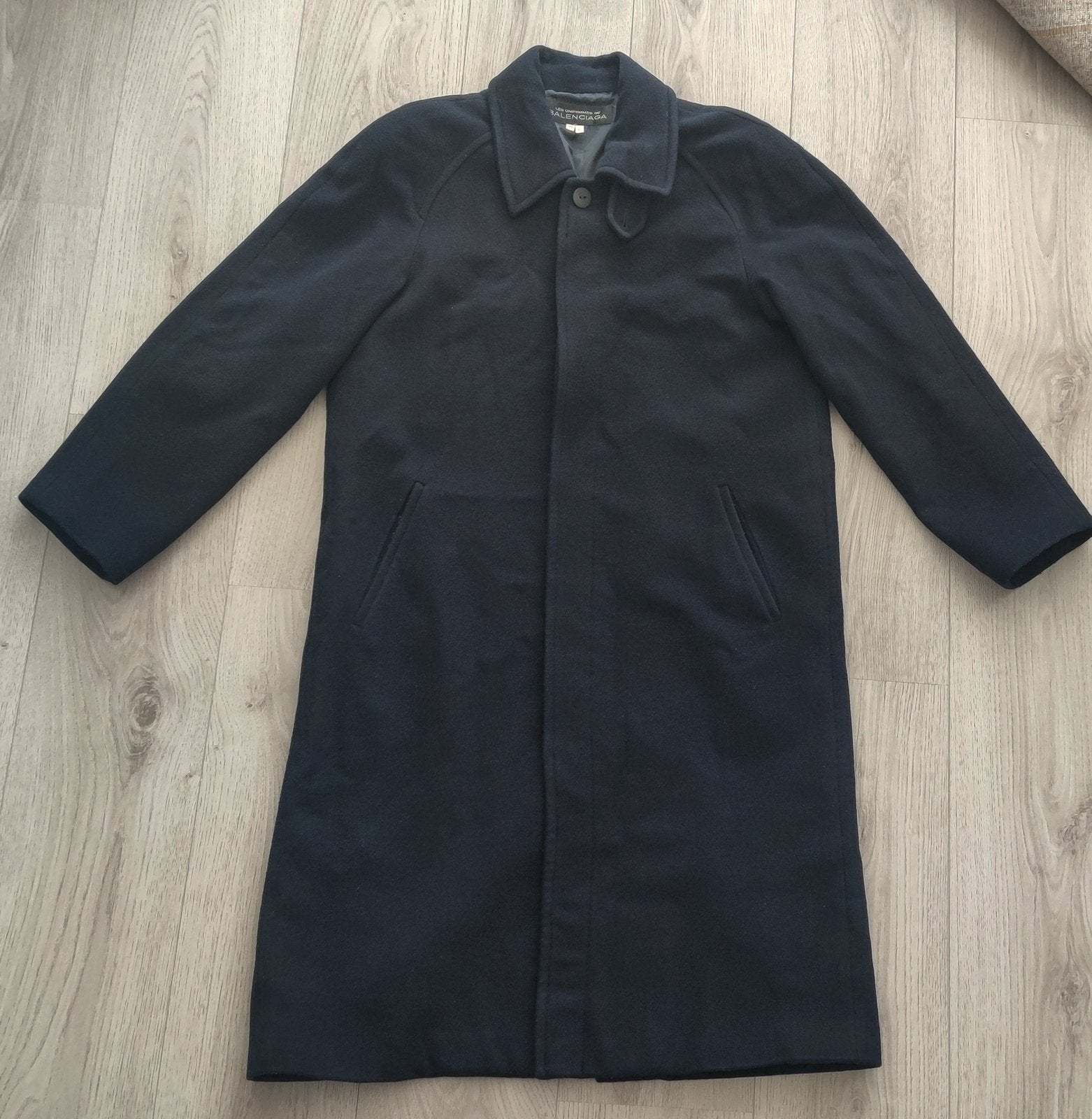 Vintage Balenciaga Heren Mantel Winterjas Maat S (46), Kleding | Heren, Ophalen of Verzenden, Zo goed als nieuw, Maat 46 (S) of kleiner