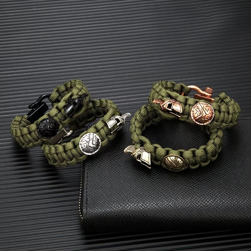 Groene Spartaanse Strijder Paracord Armband, Verzenden, Nieuw, Groen
