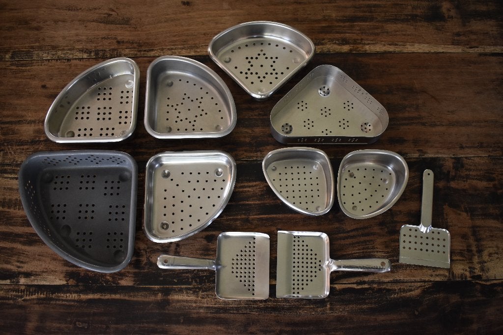 Emaille Gero Zilmeta Sola gootsteen bakjes schepjes graten, Ophalen of Verzenden