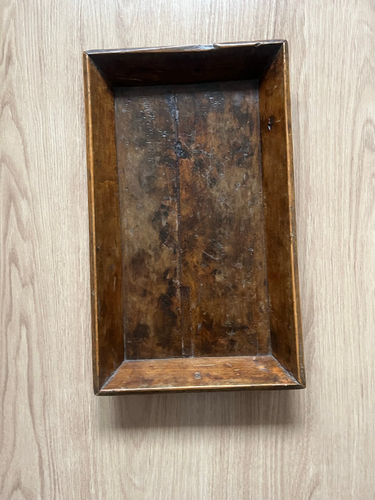 Antieke houten mangelbak - Decoratieve schaal, Ophalen of Verzenden