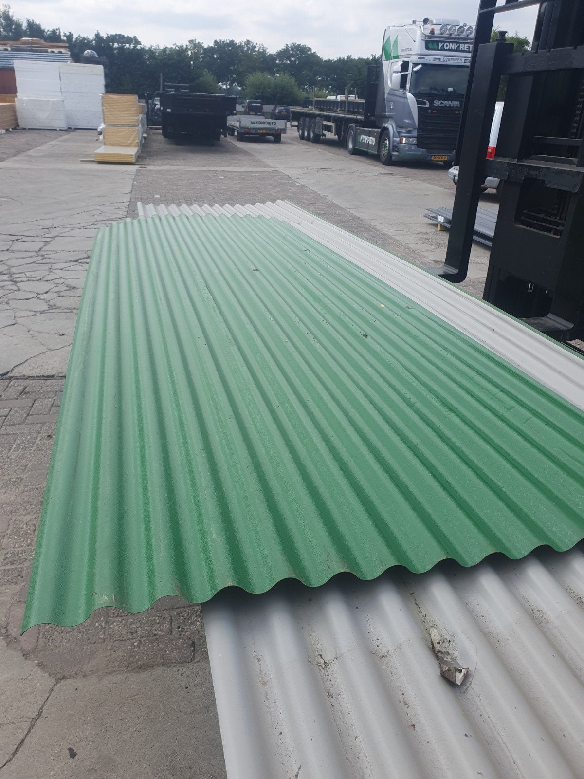 8 groene golfplaten B-keus, ca. 5.5m lang, Ophalen of Verzenden, Gebruikt, Overige kleuren, Golfplaat