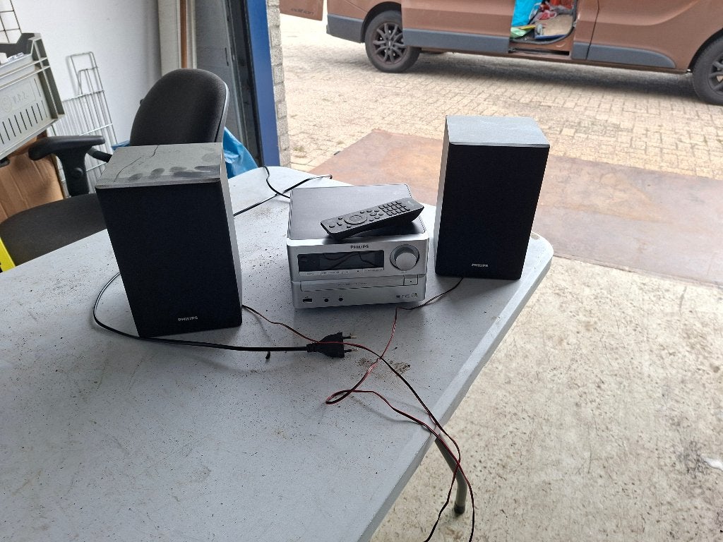 mini philips stereotoren met afstandsbediening en usb, Audio, Tv en Foto, Overige merken, Gebruikt, Microset, Tuner of Radio