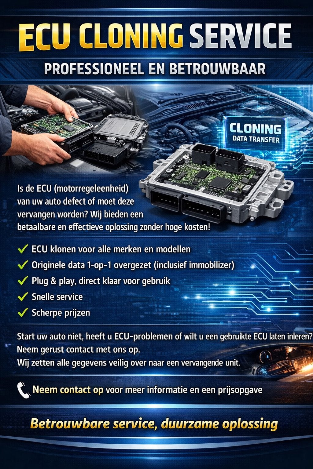 ECU Cloning Service, Ophalen of Verzenden, Aycar, Aycar, Aycar