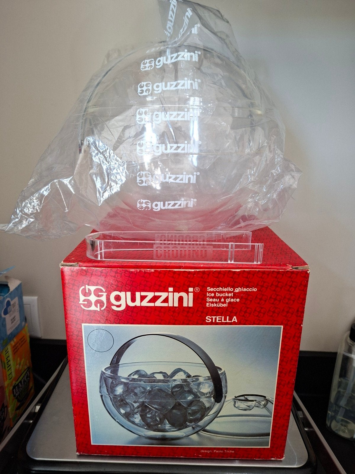 Vintage Guzzini ijsemmer Stella, Paolo Tilche, nieuw in doos, Huis en Inrichting, Ophalen of Verzenden, Nieuw
