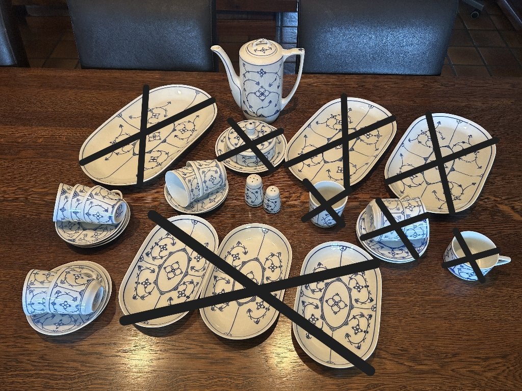 Servies (10 delig) Blau Saks/Kahla, Huis en Inrichting, Ophalen of Verzenden, Gebruikt, Overige materialen, Overige stijlen