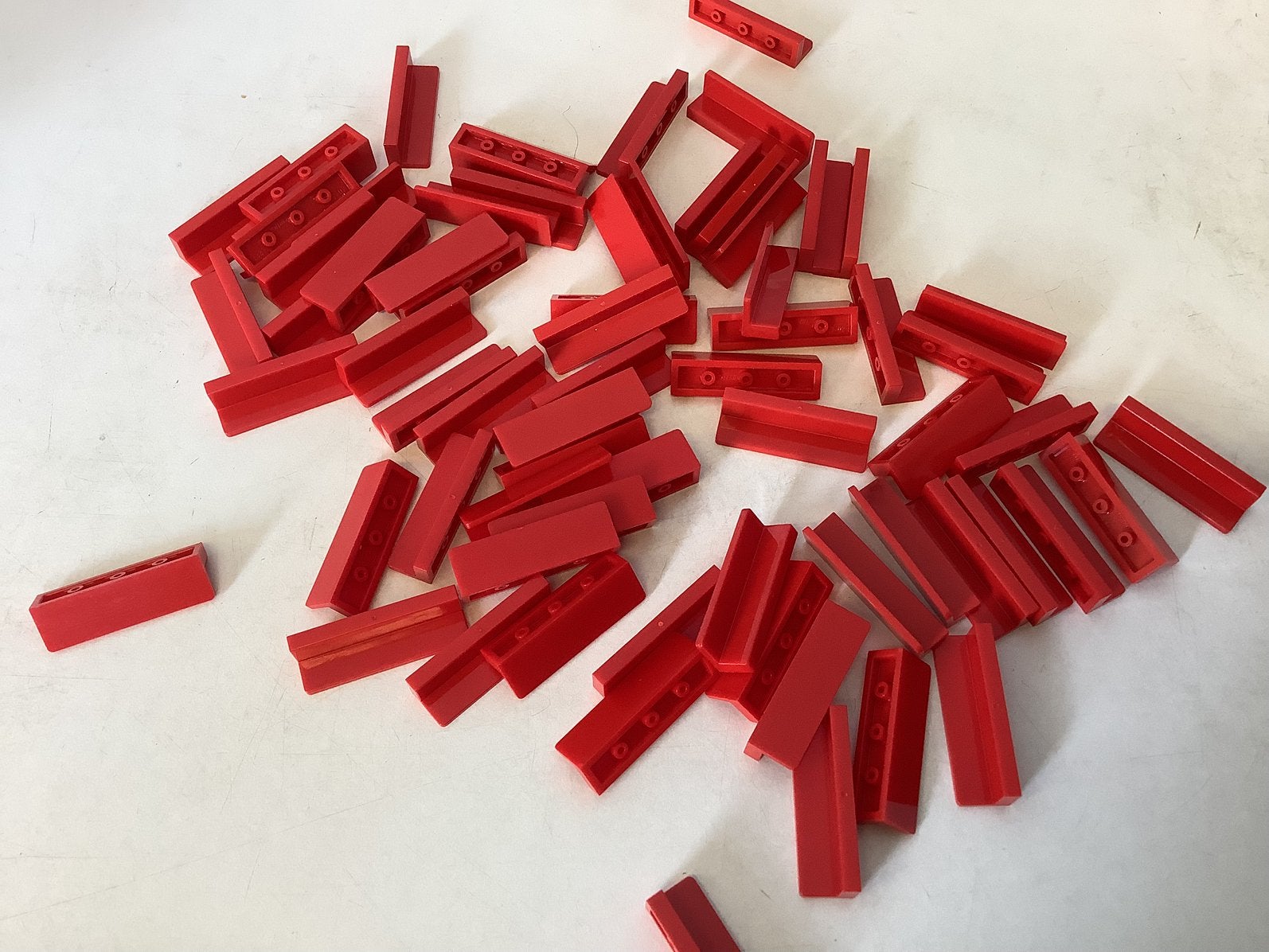 Lego paneel 1x4x1 rood, Ophalen of Verzenden, Gebruikt, Losse stenen, Lego