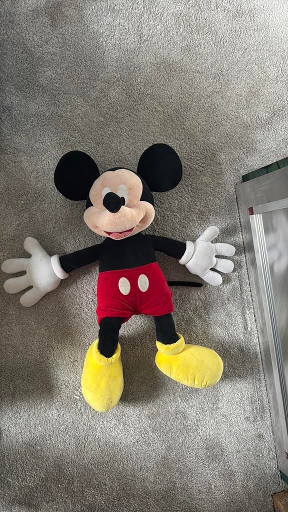 Zeer grote Mickey Mouse knuffel, Verzamelen, Disney, Ophalen, Mickey Mouse, Zo goed als nieuw, Knuffel