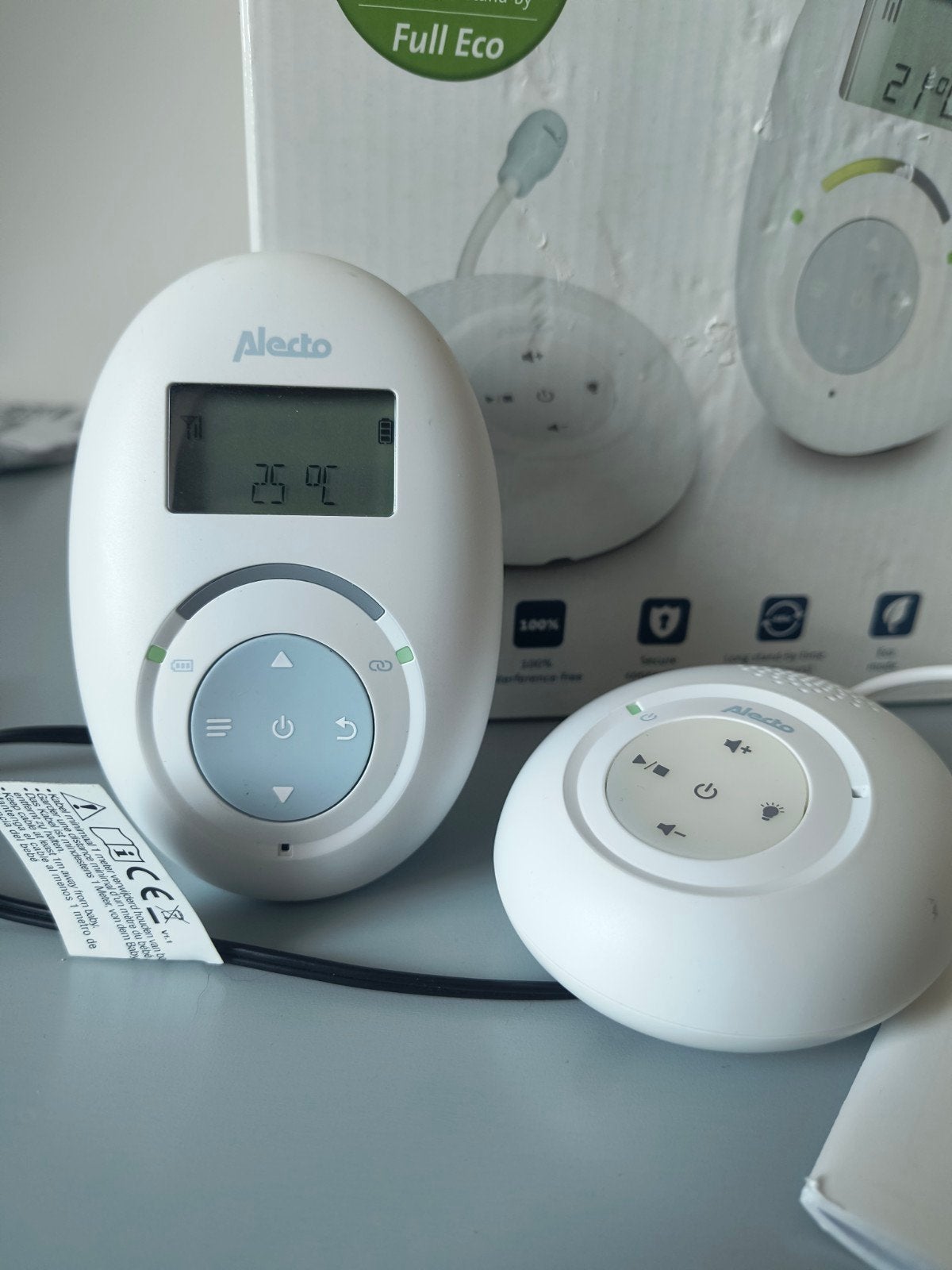 Alecto DBX120 - Full Eco DECT babyfoon met display, Ophalen of Verzenden, Zo goed als nieuw, 250 meter of meer, Digitaal