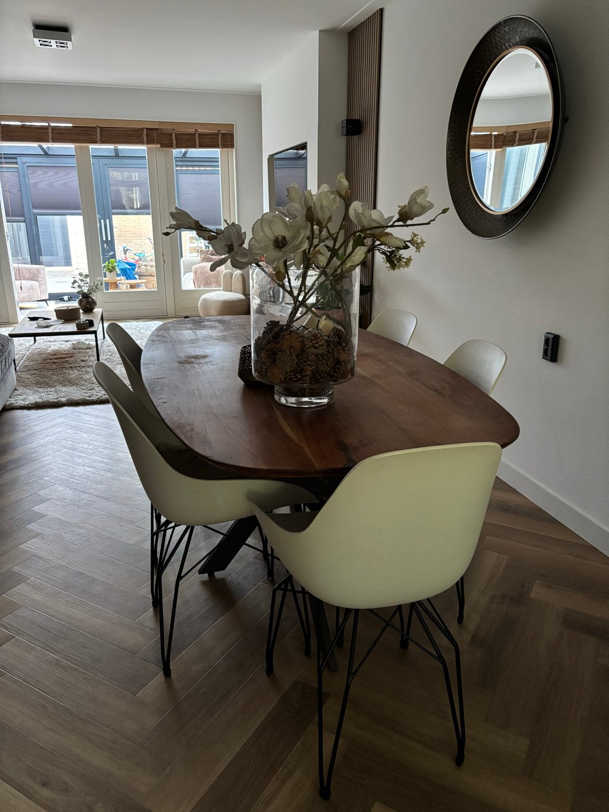 Loods 5 stoelen in perfecte staat, 6 stuks, Huis en Inrichting, Ophalen, Kunststof, Wit, Zo goed als nieuw