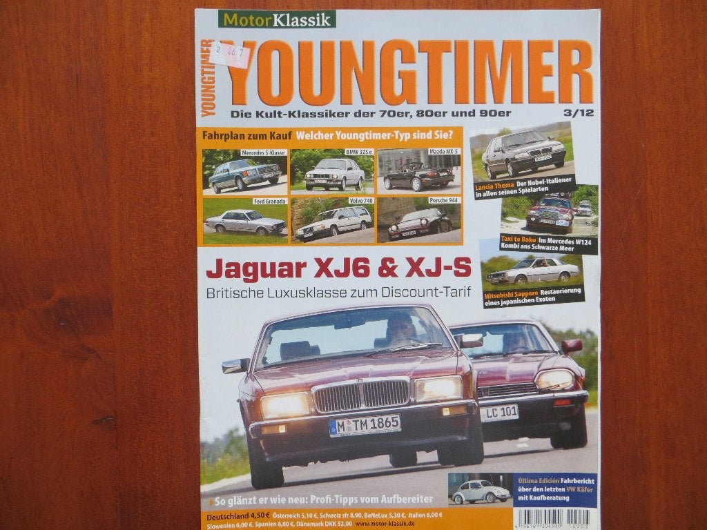 Youngtimer 3 2012 Lancia Thema, Jaguar XJ6, XJ-S, VW Kever, Ophalen of Verzenden, Nieuw, Volkswagen