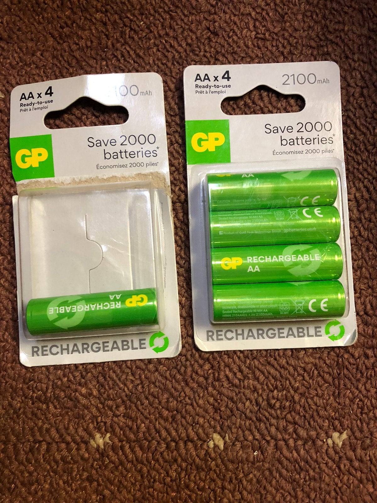 Oplaadbare batterijen, Audio, Tv en Foto, Accu's en Batterijen, Ophalen, Zo goed als nieuw