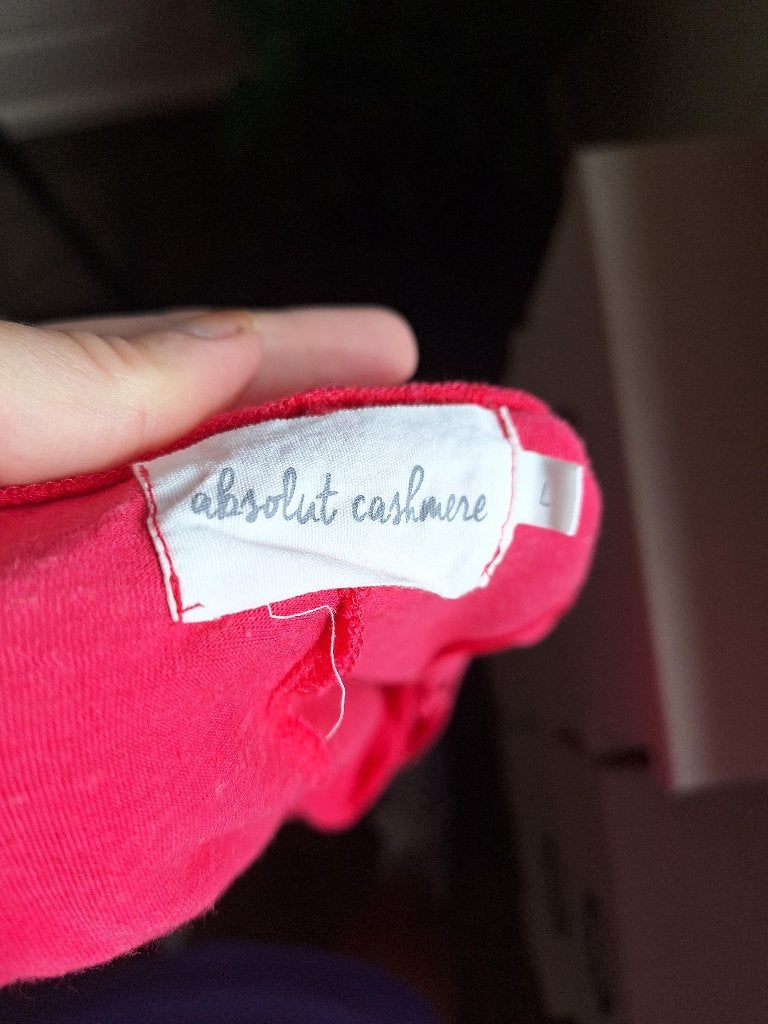 Absolut Cashmere lange hard roze jurk L, Kleding | Dames, Verzenden, Maat 42/44 (L), Zo goed als nieuw, Roze