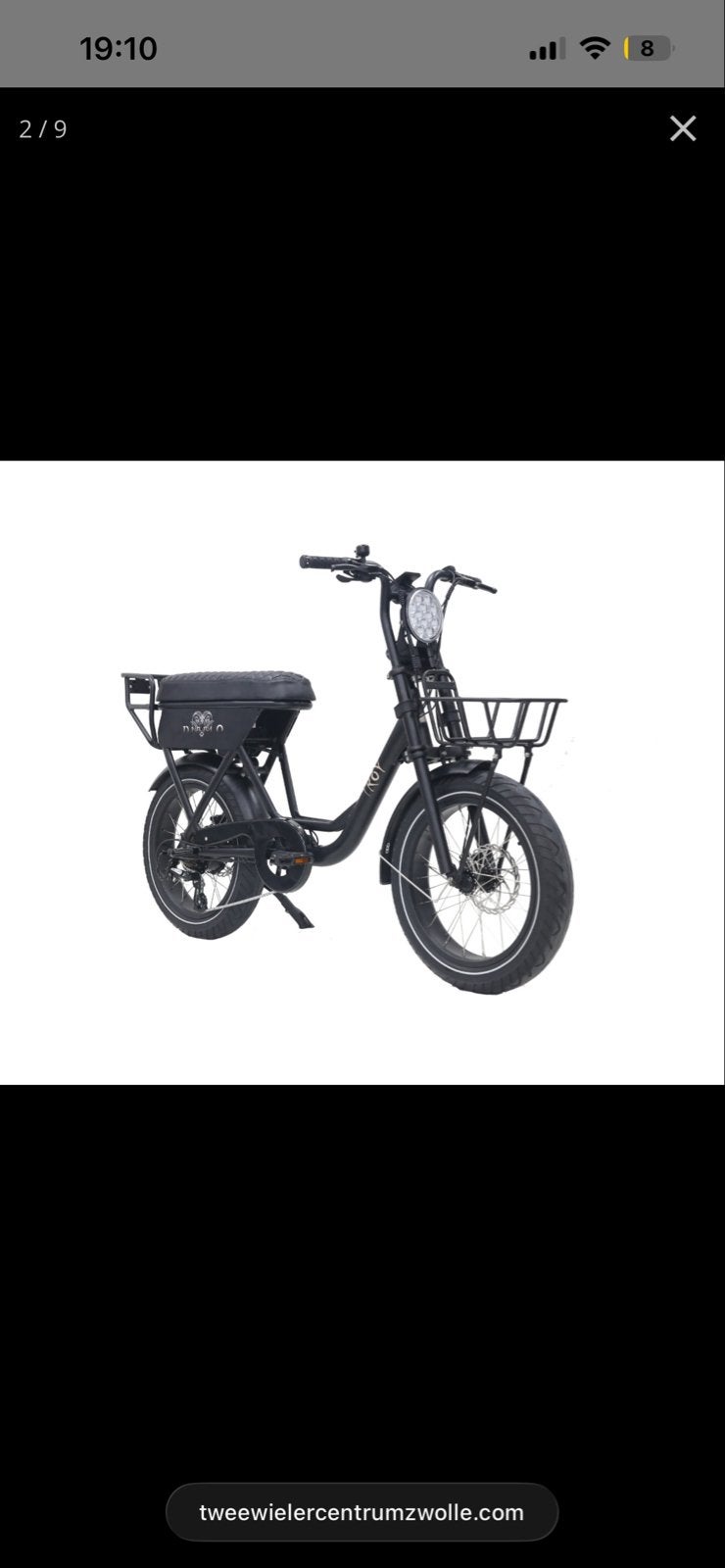 Troy Diablo 7-speed elektrische FatBike zwart, Overige merken, Gebruikt, Ophalen of Verzenden, Minder dan 47 cm