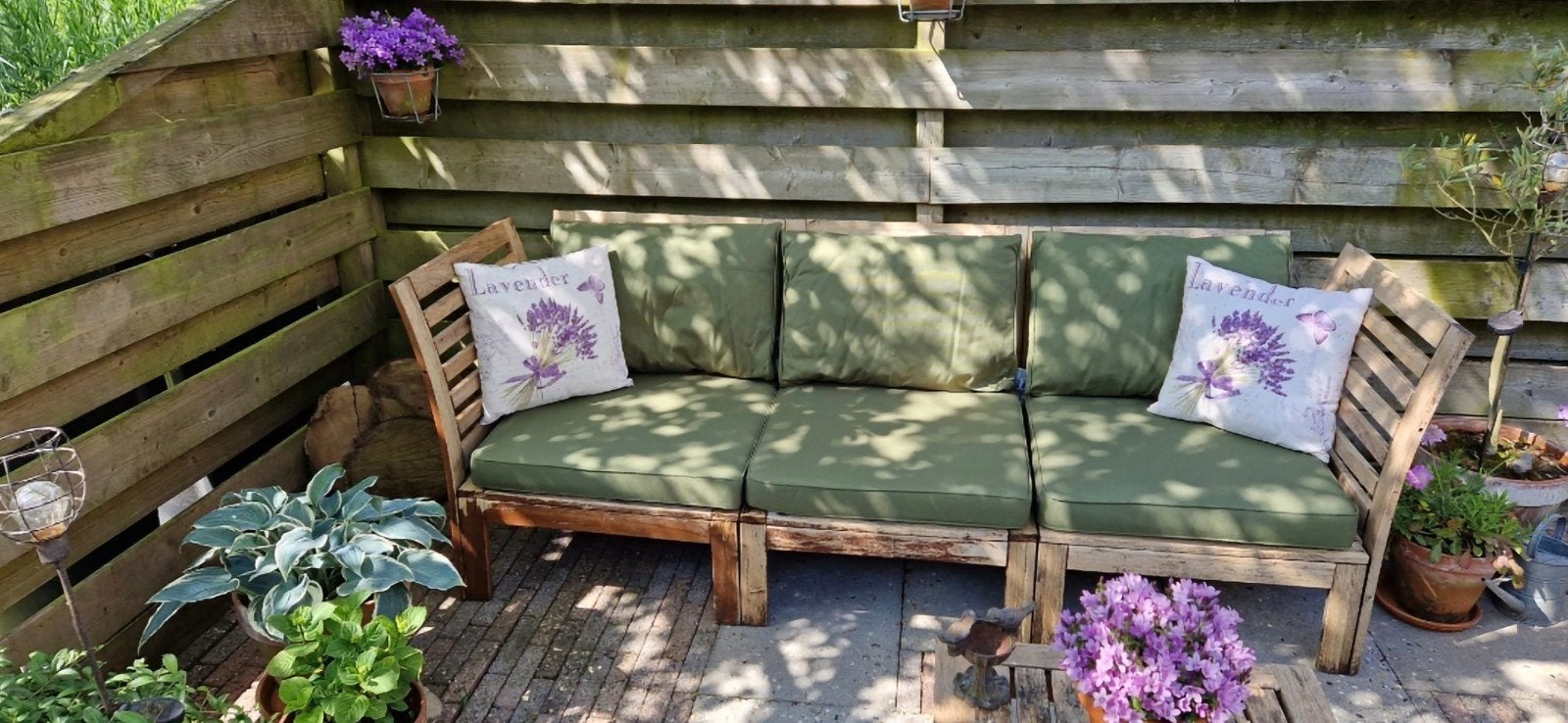 Mooie tuinkussens, groen, merk Madison, Ophalen, Zo goed als nieuw