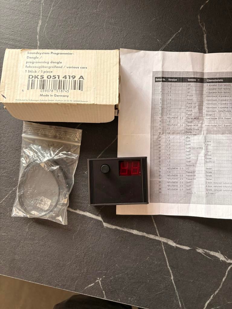Helix Soundsystem Programmeer Dongle DKS 051 419 A, Auto diversen, Auto-accessoires, Gebruikt, Ophalen of Verzenden