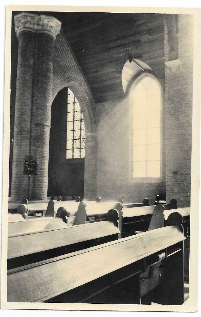 AK Breda - Interieur Ned. Hervormde Gemeente te Ginneken, Verzenden, 1920 tot 1940, Ongelopen, Noord-Brabant