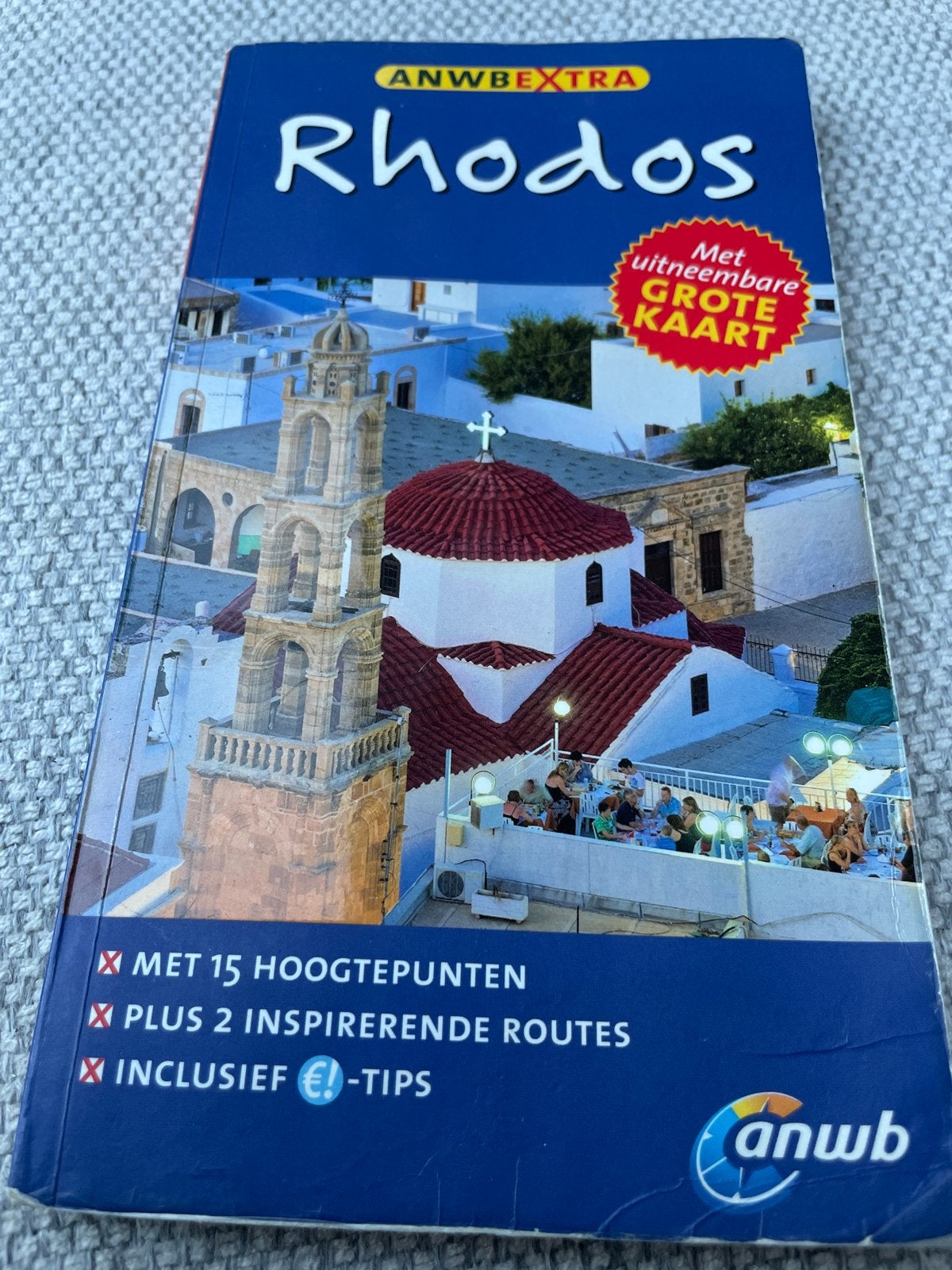 ANWB Extra Rhodos Reisgids met uitneembare kaart, Boeken, Europa, Ophalen of Verzenden, Zo goed als nieuw, Reisgids of -boek