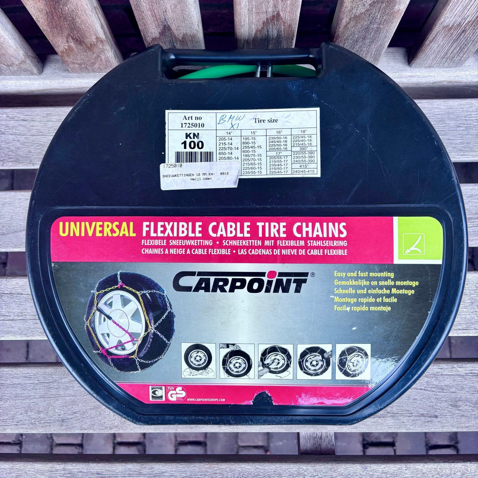 Sneeuwkettingen 12 mm KN Flexibele Cable Tire Chains, Ophalen of Verzenden, Zo goed als nieuw