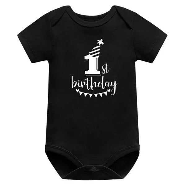 Eerste verjaardag romper zwart, Kinderen en Baby's, Jongetje of Meisje, Nieuw, Ophalen of Verzenden, Info@sweet-one.nl