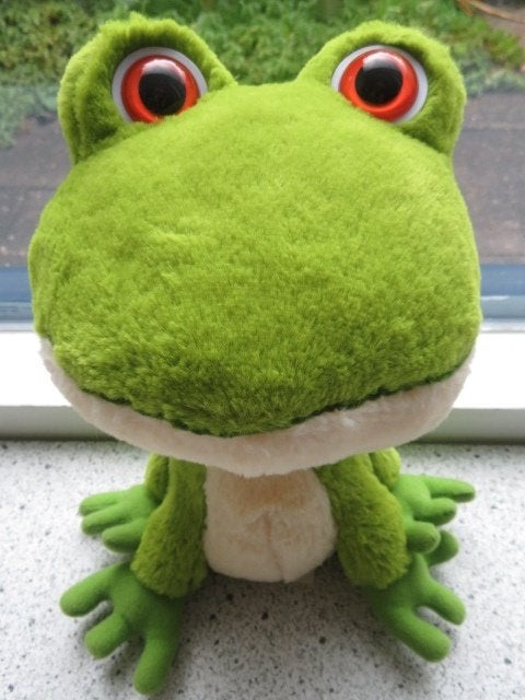 Kikker van Big Headz TCC Global groen creme velours, Kikker, Groen, Ophalen of Verzenden, Zo goed als nieuw