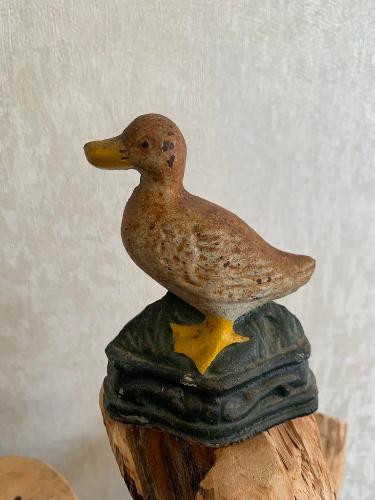 Gietijzeren Deurstopper Eend - Decoratief en Functioneel, Ophalen of Verzenden, Gebruikt, Binnen