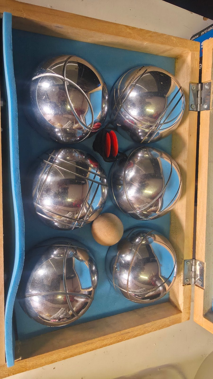 Jeu d Boules Petanque set in houten kist - Zo goed als nieuw, Ophalen of Verzenden, Zo goed als nieuw