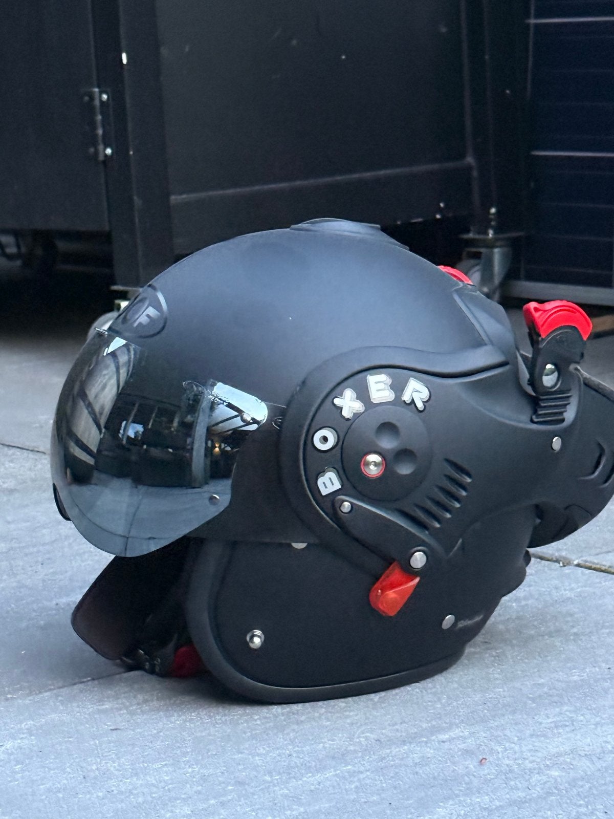 Roof Boxer V8 helm met originele vizier en doos, Systeemhelm, Dames, Nieuw zonder kaartje, L