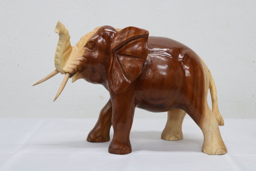 Houten Beeld Olifant Nieuw, Verzamelen, Beelden en Beeldjes, Ophalen, Nieuw, Dier