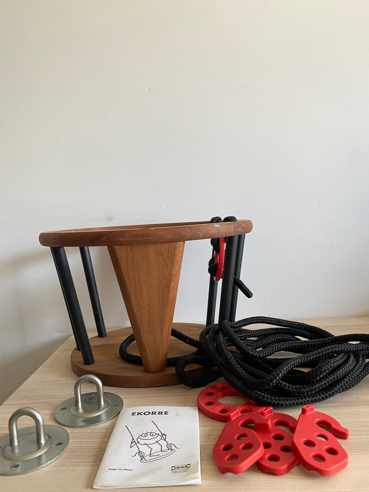 Vintage IKEA Ekorre kinderschommel - Houten schommel, Ophalen of Verzenden, Gebruikt, Schommel