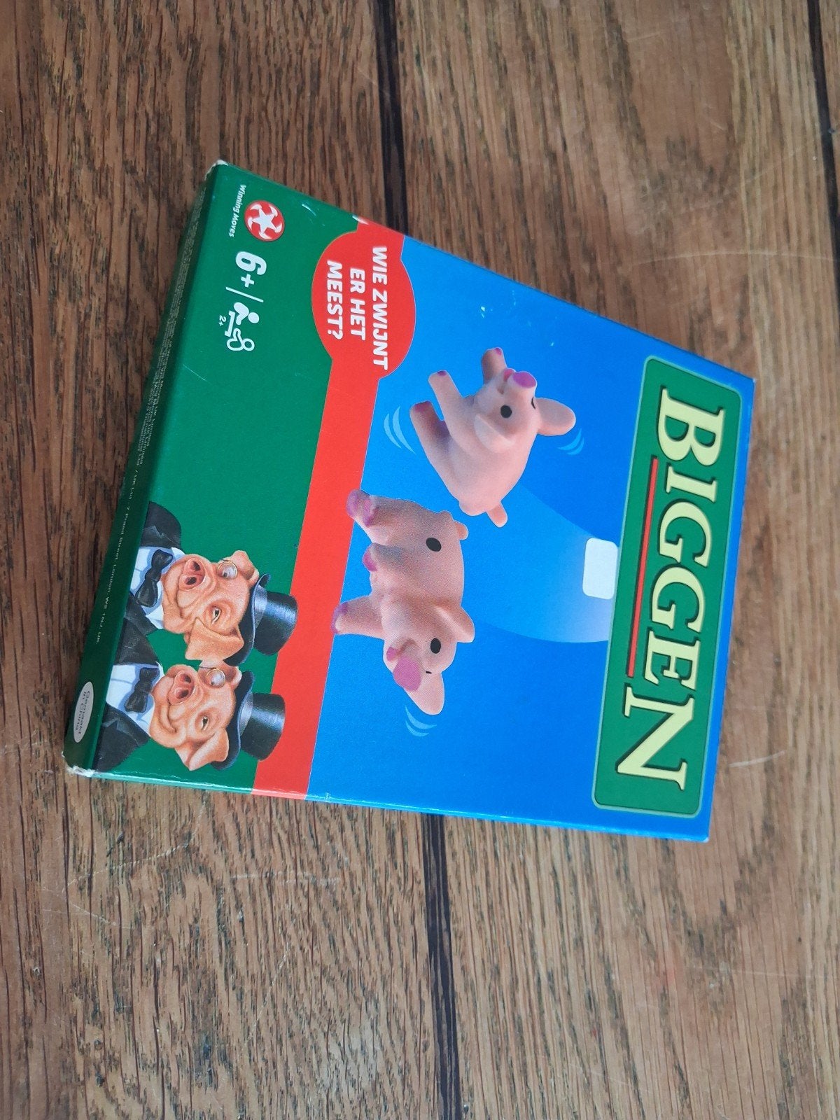 Biggen dobbelspel - Wie zwijnt er het meest?, Ophalen of Verzenden, Zo goed als nieuw, Winning Moves, Vijf spelers of meer