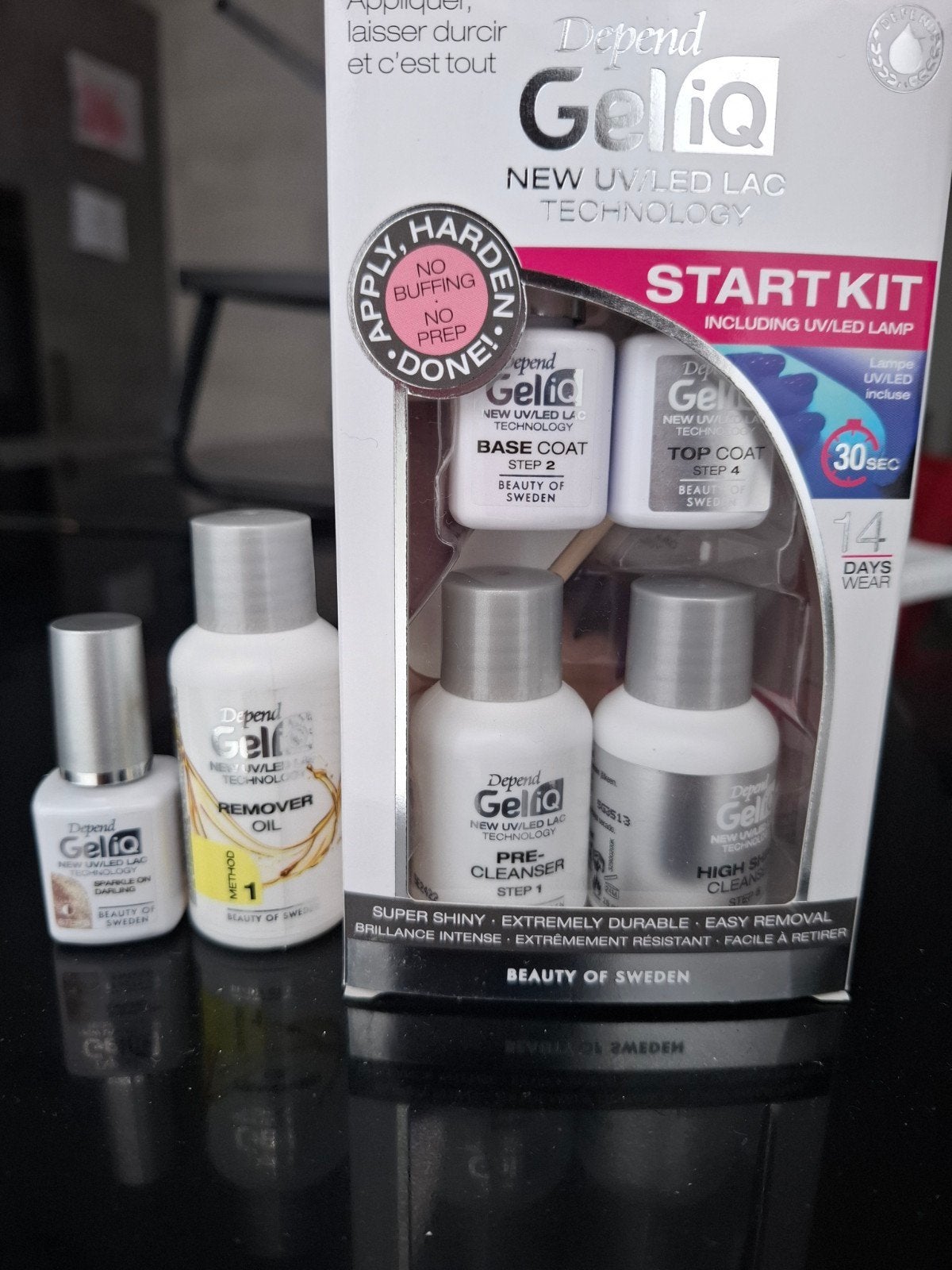 Depend GeliQ Starter Kit + Remover en Glitterlak, Ophalen of Verzenden, Nieuw, Overige typen