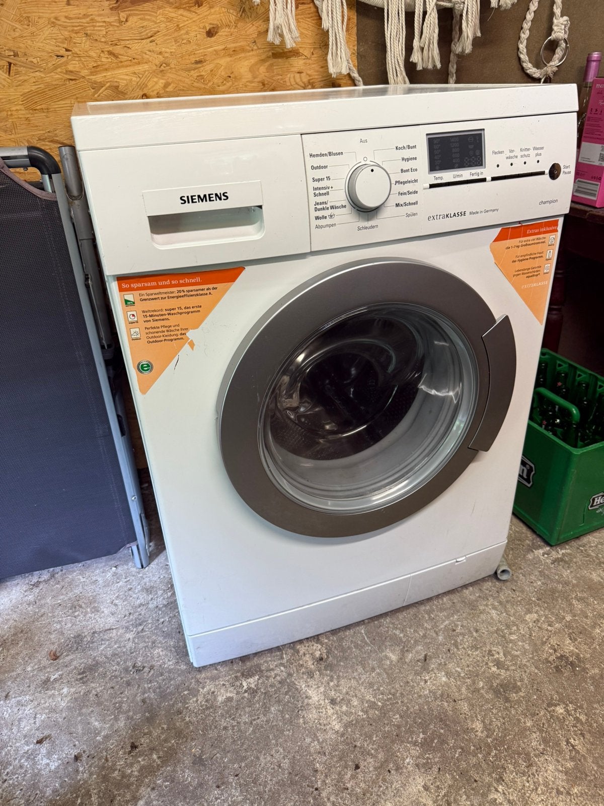 Wasmachine - Siemens WM14E492, Witgoed en Apparatuur, Ophalen, 1200 tot 1600 toeren, Gebruikt, 8 tot 10 kg