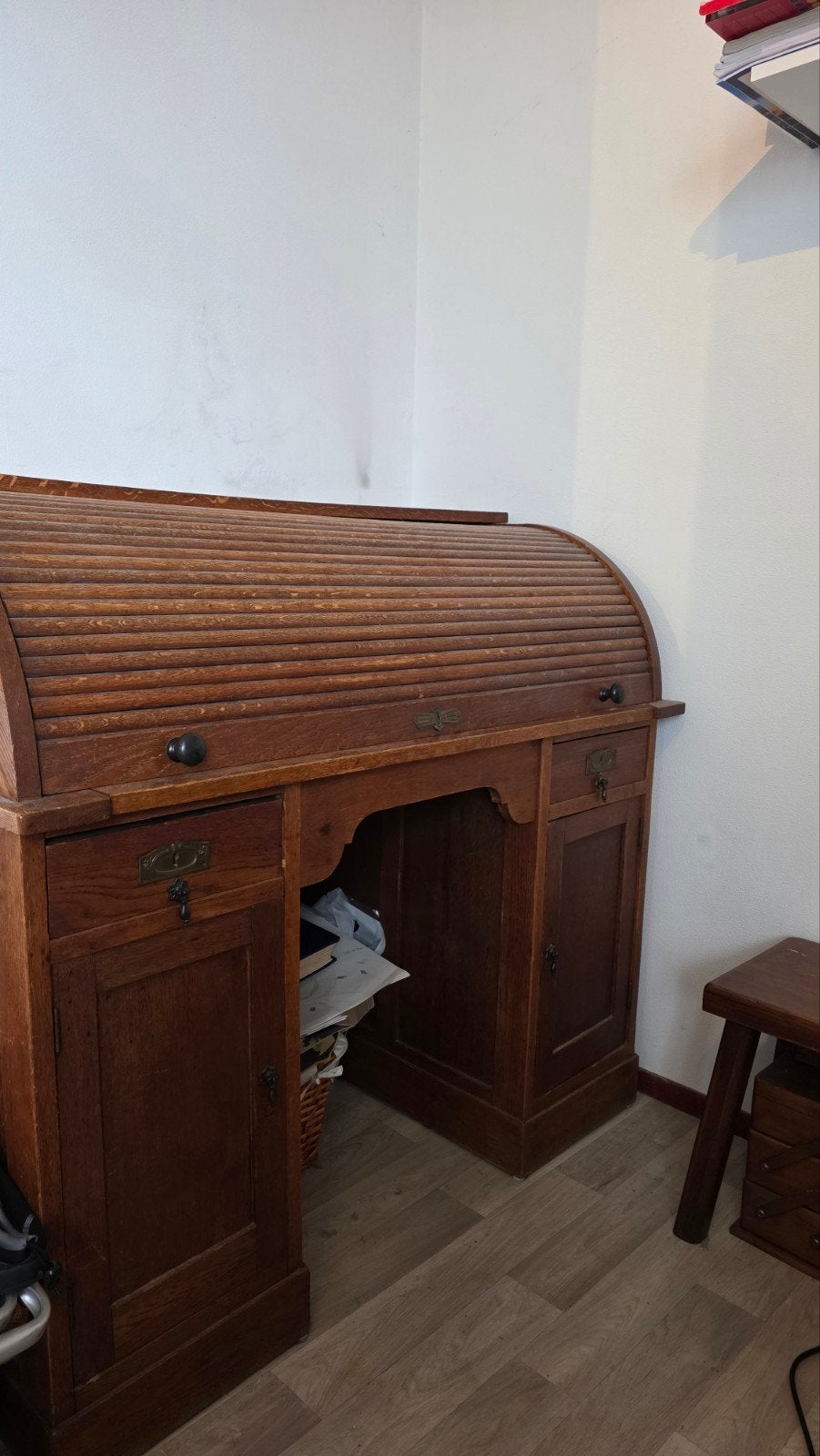 Antiek Bureau/secretaire met rolluik, Antiek en Kunst, Ophalen