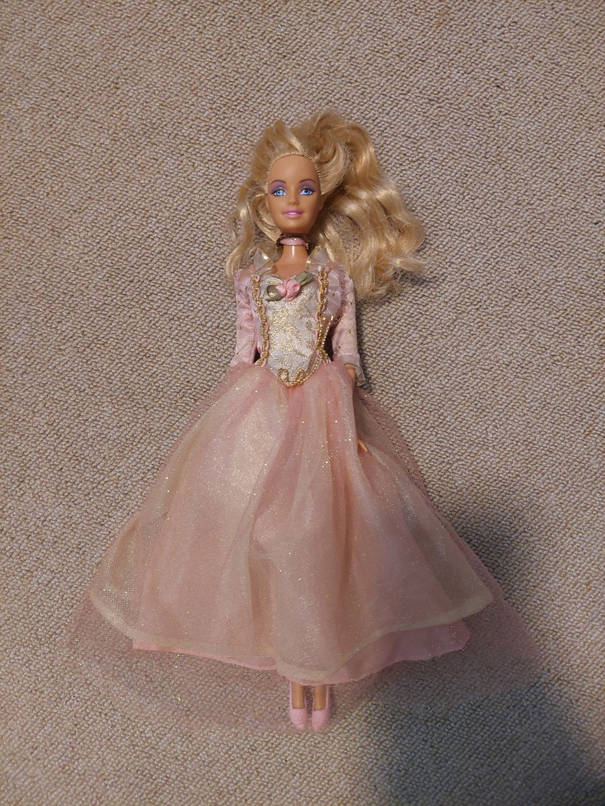 Barbie Prinses met roze jurk en schoentjes, Ophalen of Verzenden