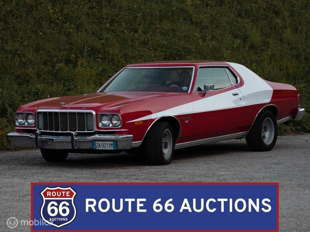 Ford Gran Torino | 1974 | Route 66 Auctions, Auto's, Overige carrosserieën, Zwart, Bedrijf, Handgeschakeld