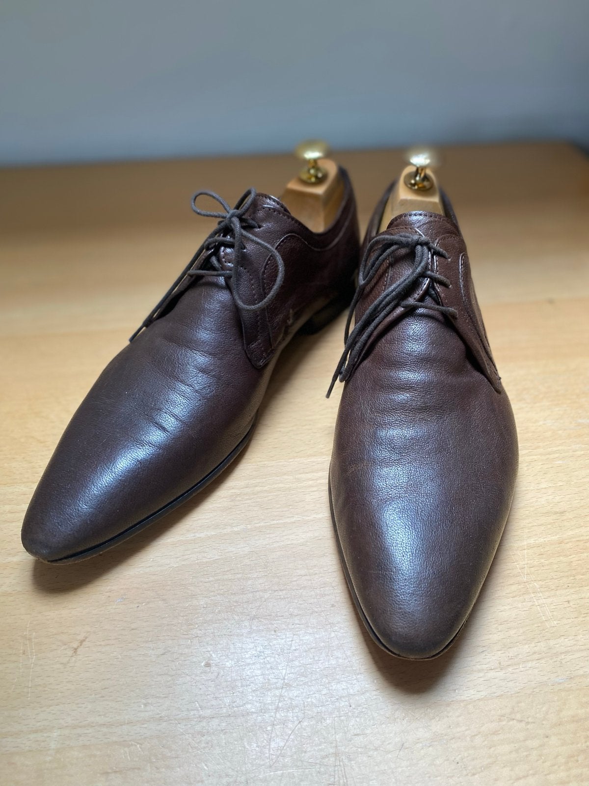Dolce & Gabbana Bruine Herenschoenen - Maat 42,5/43, Kleding | Heren, Schoenen, Verzenden, Zo goed als nieuw, Bruin, Veterschoenen